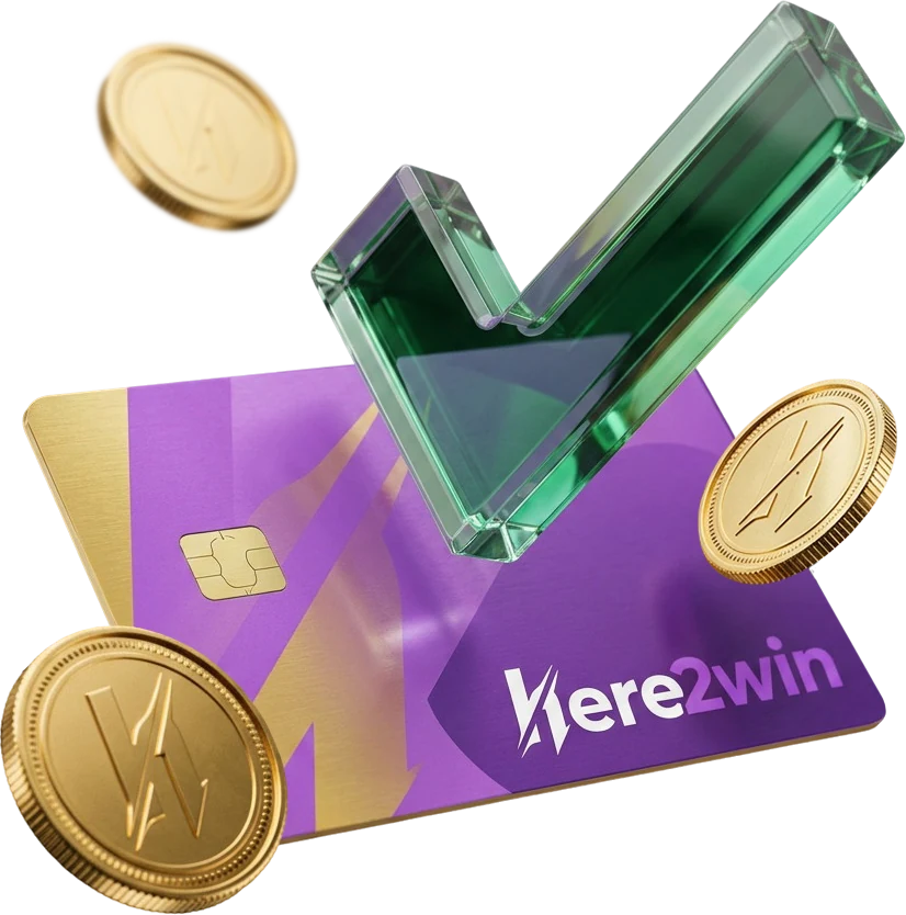 Here2Win-branded Mastercard payment card