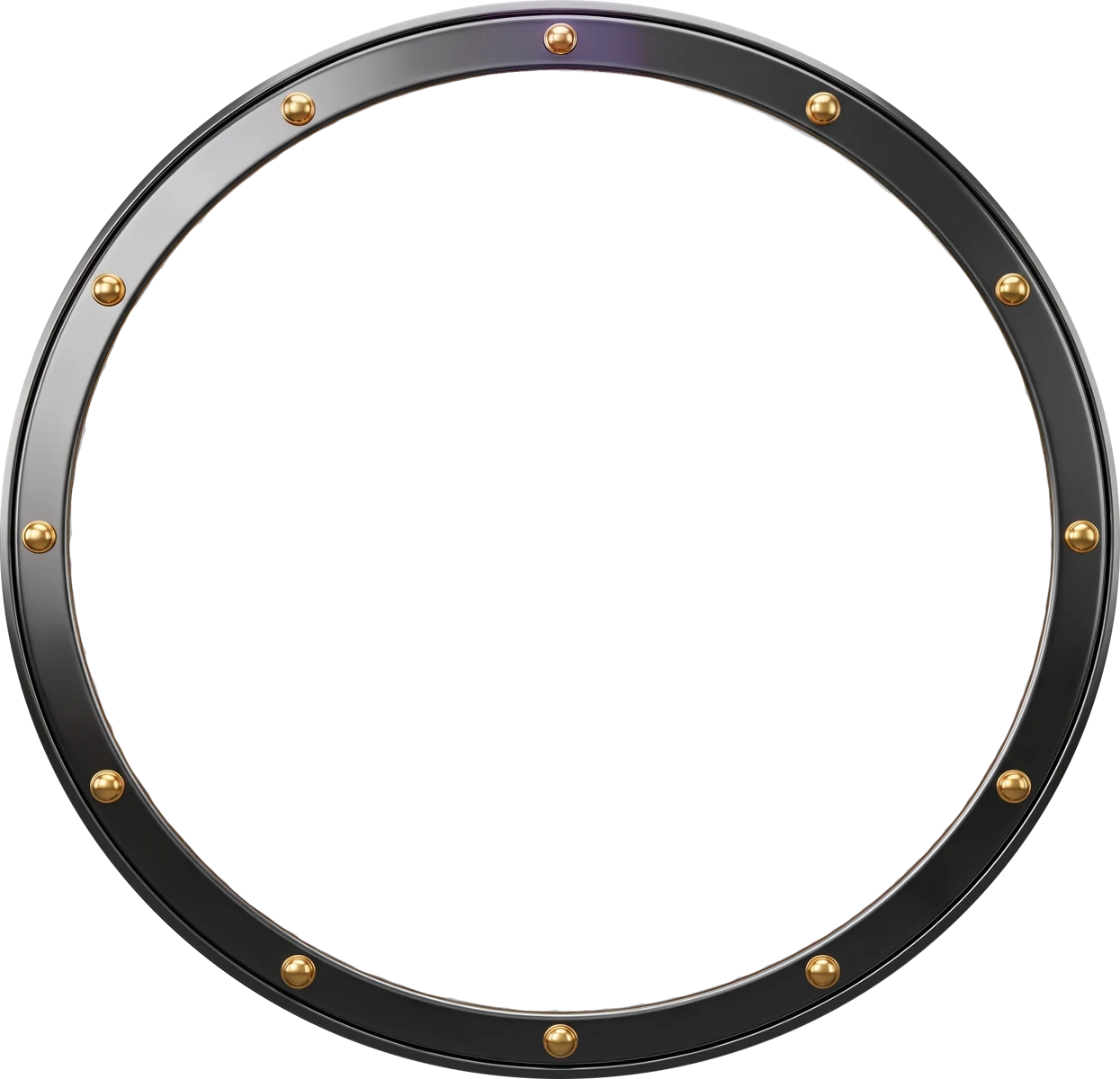 Circular dark metal avatar frame representing a Here2Win Casino player profile